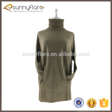 New design cashmere wool long sleeve turtleneck sweater for ladies